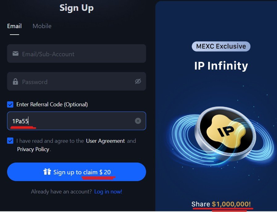 MEXC Referral Code December 2025 valid Now: (1Pa55) (20 USDT Signup Bonus) -MEXC login exchange